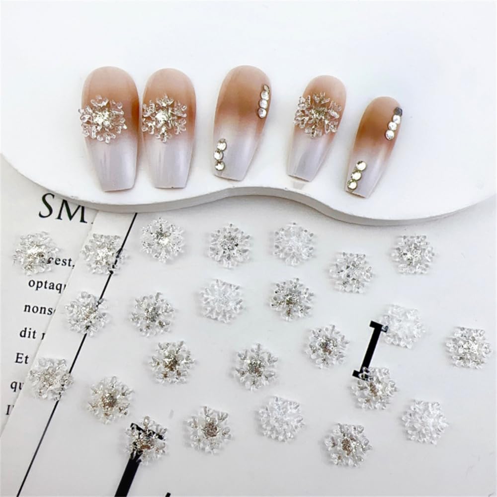 Amazon | DUOLEIMI ネイルパーツ 雪の結晶 クリスマス パーツ 90pcs